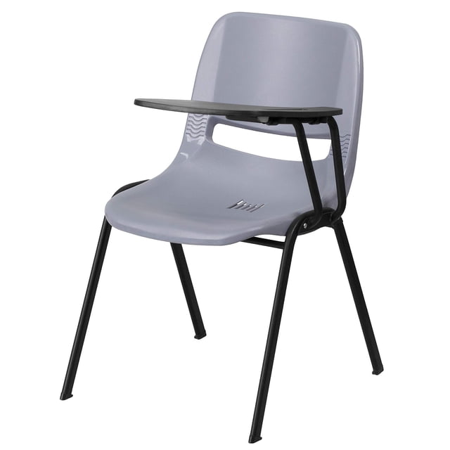 Bowery Hill Chaise d'Appoint Ergonomique en Coquille, Gris