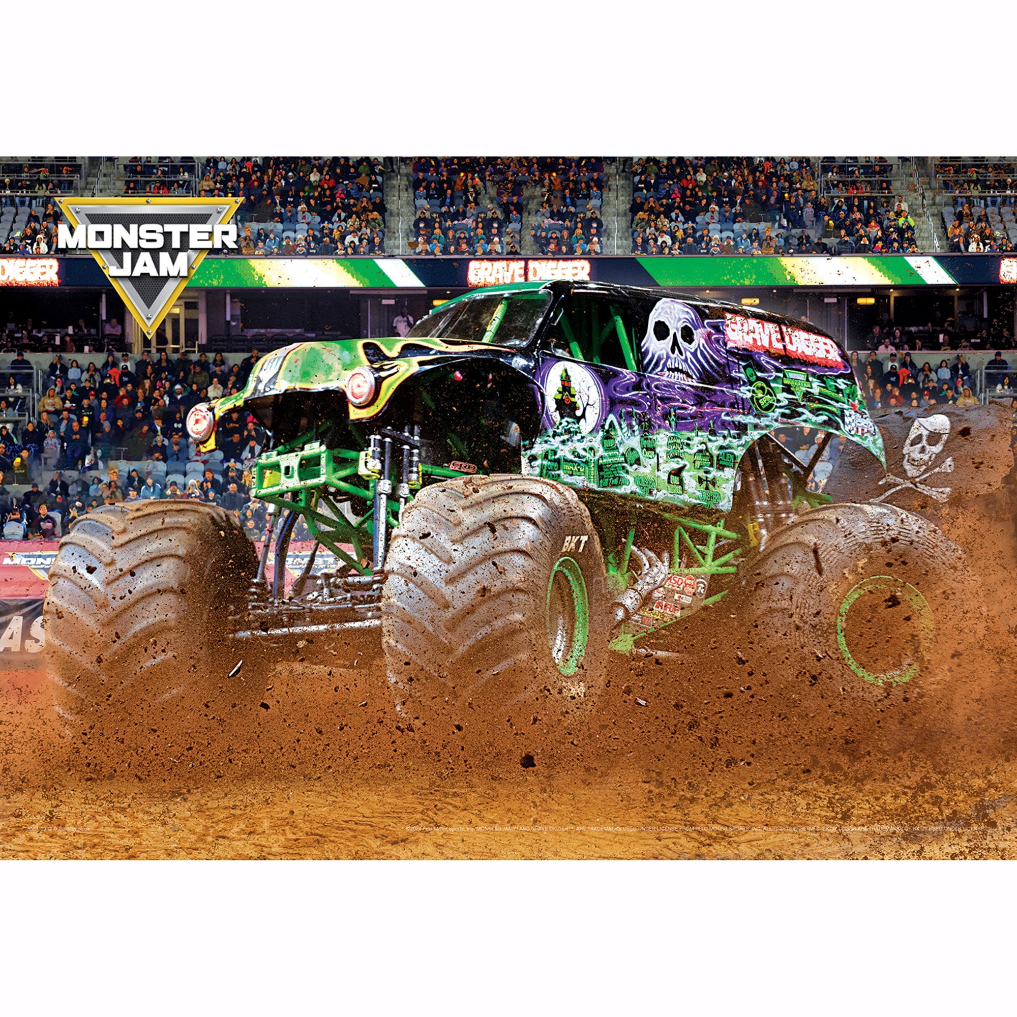 Eurographics: Monster Jam Grave Digger - 550 Piece Puzzle - Iconic Monster Truck-Shaped Collectible Tin, 19x13" Action Jigsaw, Officially Licensed