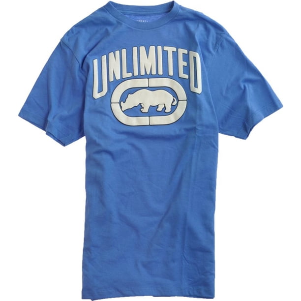 Ecko Unltd. Camiseta gráfica Double Quick para hombre, azul, mediana