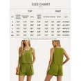 thumbnail image 4 of JWD Women's 2 Piece Square Neck Sleeveless Shorts Casual Set Women's Summer Top Amy Green M, 4 of 9