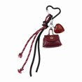 thumbnail image 3 of Heart Tassels Bows Beaded Braided Keychain Bag Charm Korean Styles Bags Pendant for Handbag Purse Backpack Accessories, 3 of 10