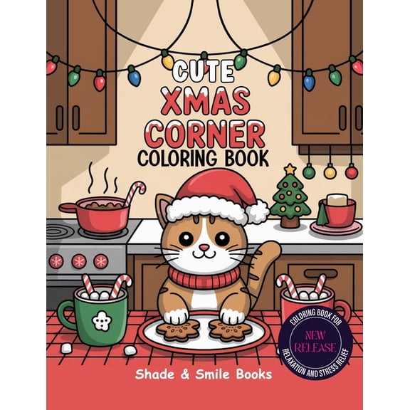 Cute Xmas Corner Coloring book, (Paperback)