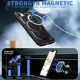 thumbnail image 5 of Designed For iPhone 16e Phone Case,With 360° Spin Magnetic Stand Ring Kickstand,Fit for Mag-Safe,Military Grade Shockproof Heavy Duty Dropproof Tough Rugged Phone Case,Black, 5 of 6