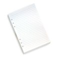 thumbnail image 1 of Insertos para agenda de carpetas A5 de 6 anillas - 8 1/4 x 5 5/8"" - Forrado grueso color crema 120 g/m2 Hojas sueltas Recambios de papel A5 compatibles con Filofax 6 orificios 100 hojas 200 páginas r, 1 of 5