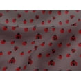 thumbnail image 4 of oneOone Viscose Jersey Dusty Brown Fabric Red Insect Sewing Craft Projects Fabric Prints By Yard 60 Inch Wide, 4 of 5