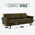 thumbnail image 5 of LeisureMod Chester Modern Faux Leather Sofa in Green Leather, 5 of 11