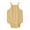 Yellow, variant on ZHOGXU Infant Boys Girls Solid Color Romper Sleeveless Spaghetti Strap Comfortable Lightweight Summer Bodysuits For Casual Daily Wear,Beige,0-3 Months