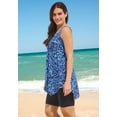 thumbnail image 3 of Swim 365 Women's Plus Size Longer-Length Tankini Top, 3 of 3