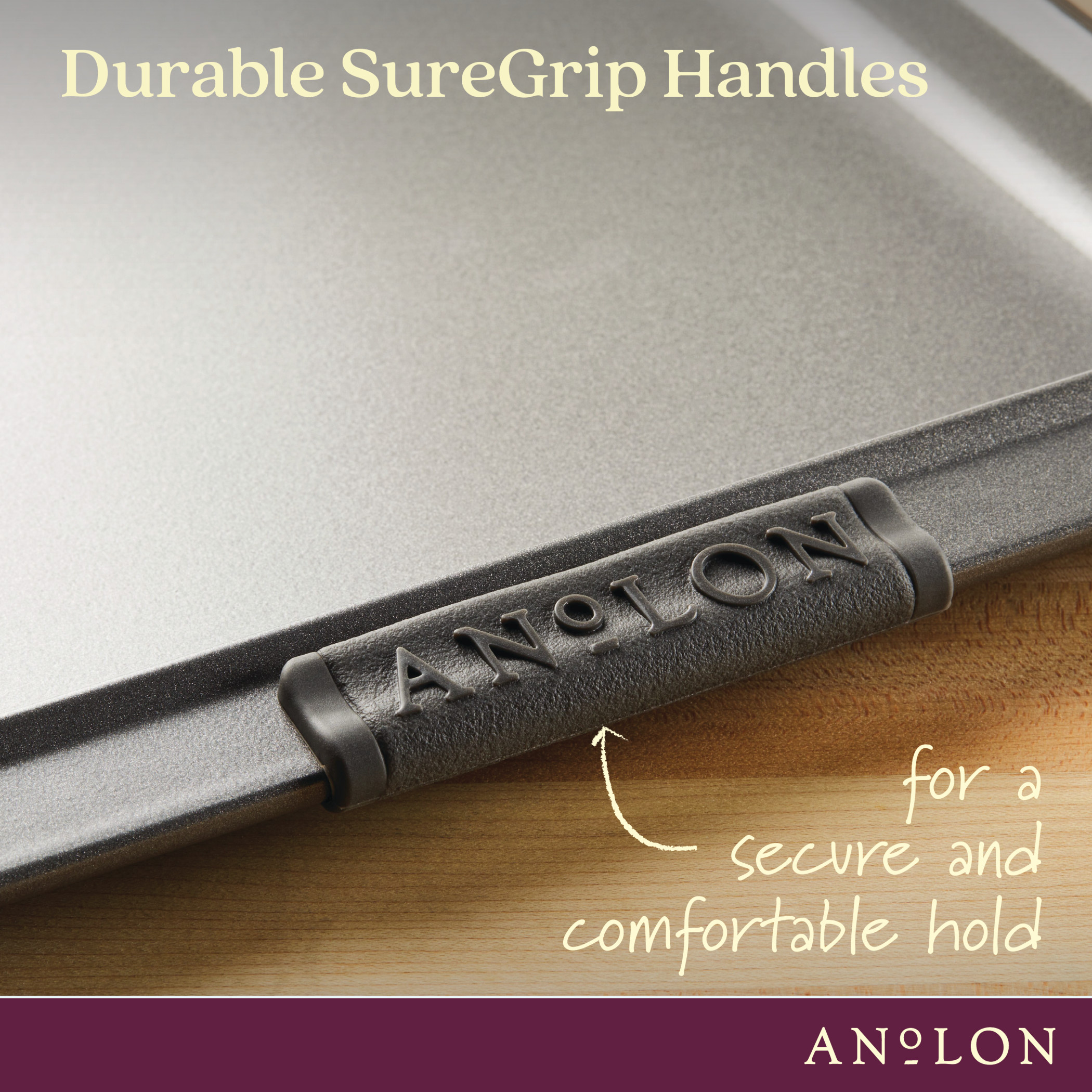 Anolon Advanced Nonstick Bakeware Baking Sheet and Cooling Rack Set, 11-Inch x 17-Inch, Gray