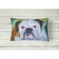 thumbnail image 2 of Carolines Treasures 7350PW1216 Miss English Bulldog Canvas Fabric Decorative Pillow, 12H x16W, multicolor, 2 of 3
