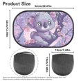 thumbnail image 7 of KUIFORTI Car Window Shade for Baby - Portable Automotive Interior Sun Protection for SUV Sedan Van Truck, 20.47" x 12.59" Glare Shield and UV Rays Protection for Your Child, Koala Purple, 7 of 7