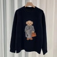 thumbnail image 4 of Nuevo jersey de otoño/invierno Ralph para mujer, suéter de cuello redondo con bordado de oso, elegante, informal, de punto suelto, chaqueta de suéter para mujer Lauren, 4 of 4