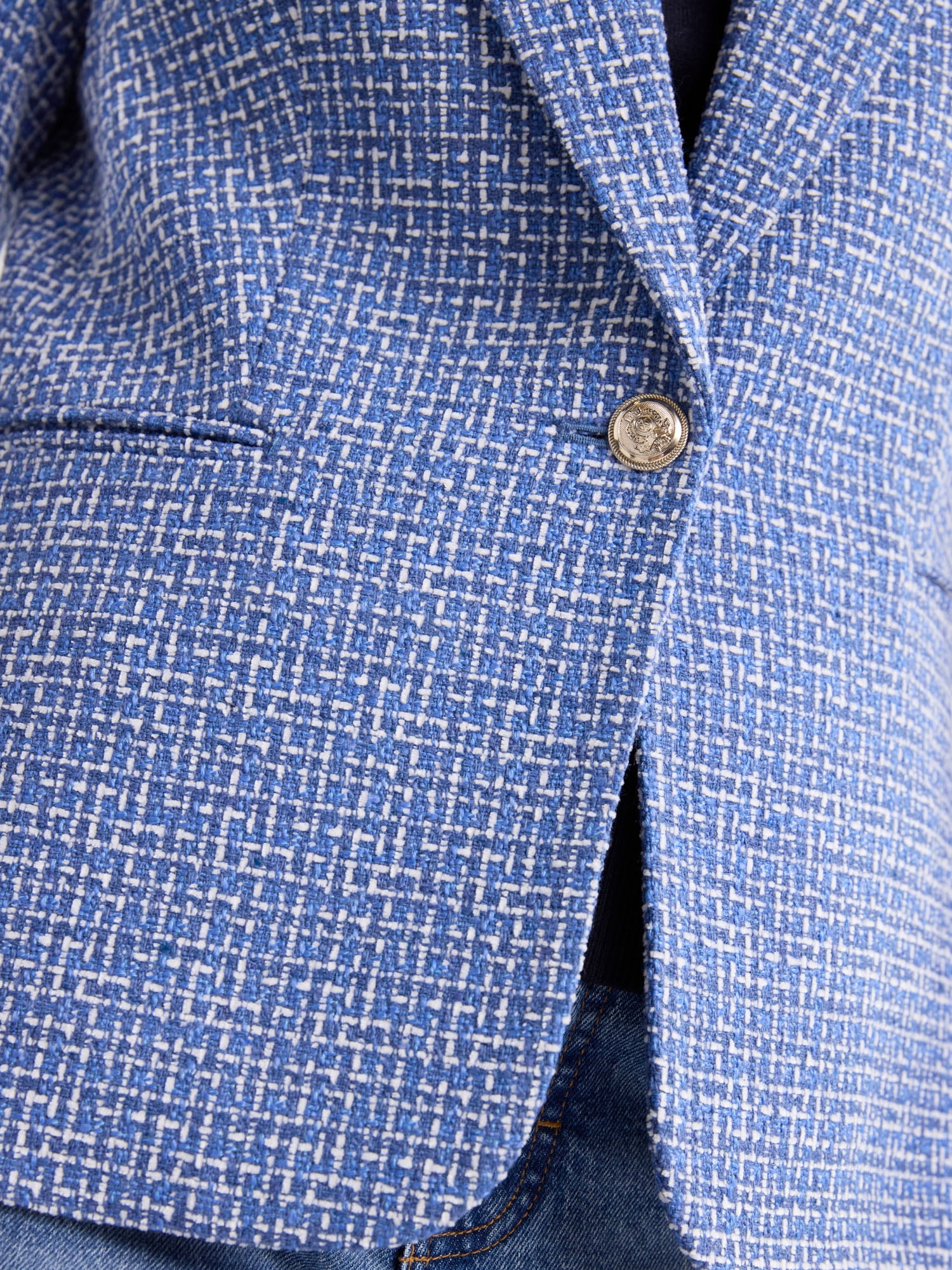 Free Assembly Women’s Single Breasted Tweed Blazer, Sizes XS-XXXL