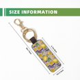 thumbnail image 3 of Wukai Lavender Flowers Print Leather Car Keychain, Universal Key Fob Keychain, Leather Key Chain Holder for Men and Women,360 Degree Rotatable, 3 of 5