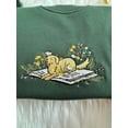 thumbnail image 4 of Dog Lying On Book With Flower Embroidered Sweatshirt, 4 of 5