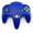 BLUE COLOR, variant on Restored N64 Controller Nintendo 64 Controller Red Color in Excellent Condition – Tight Original Stick – OEM Nintendo Gamepad (Refurbished)