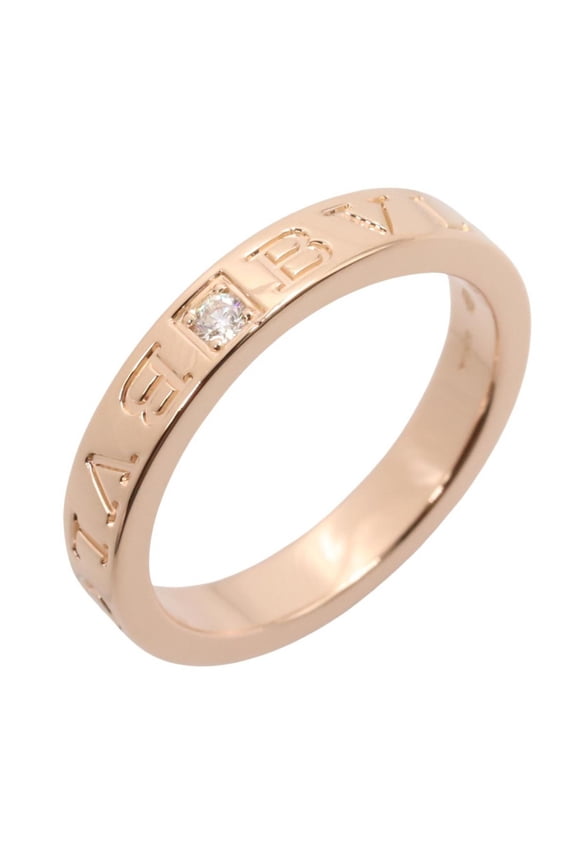 Pre-Owned BVLGARI B-zero1 Ring, 1PD (1 diamond), 18KPG (pink gold), women's jewelry, gold tone,...