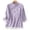 A356 Purple, variant on Blouse for Women Mandarin Collar Three Quarter Sleeve Vintage Traditional Style Embroidered Floral Design Soft Fabric Top