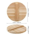 thumbnail image 2 of KONTONTY Wooden Rice 18cm Basket Plate Japanese Sushi Rice Mixing Bowl Tub Bottom, 2 of 7