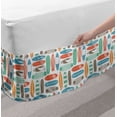 thumbnail image 2 of Surfboard Bed Skirt, Colorful Surfing Sea Pattern Summer Travel Illustration in Retro Colors, Elastic Bedskirt Dust Ruffle Wrap Around for Bedding Decor, 4 Sizes, Multicolor, by Ambesonne, 2 of 2