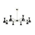 thumbnail image 5 of 8 Light Large Stilnovo Style Raw Brass chandelier light Fixture, 5 of 9