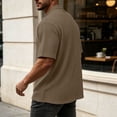 thumbnail image 7 of VEXRO Waffle Henley Tee Tops for Men Classic Fit Short Sleeve Knit Button Shirts for Casual & Daily, 7 of 7