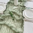 thumbnail image 5 of Camino de mesa de gasa de oliva, semitransparente, mantel de queso, decoración de mesa, comedor, estilo vintage, boda, fiesta, banquetes navideños, arcos, decoración de tartas, 5 of 5