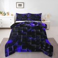 thumbnail image 1 of Erosebridal Geometric Square Bedding Sets King With Comforter,Futuristic Cubes Comforter Sets King Size,Stereoscopic Room Decorative,Reversible,Ultra Soft,3-Piece, 1 of 8