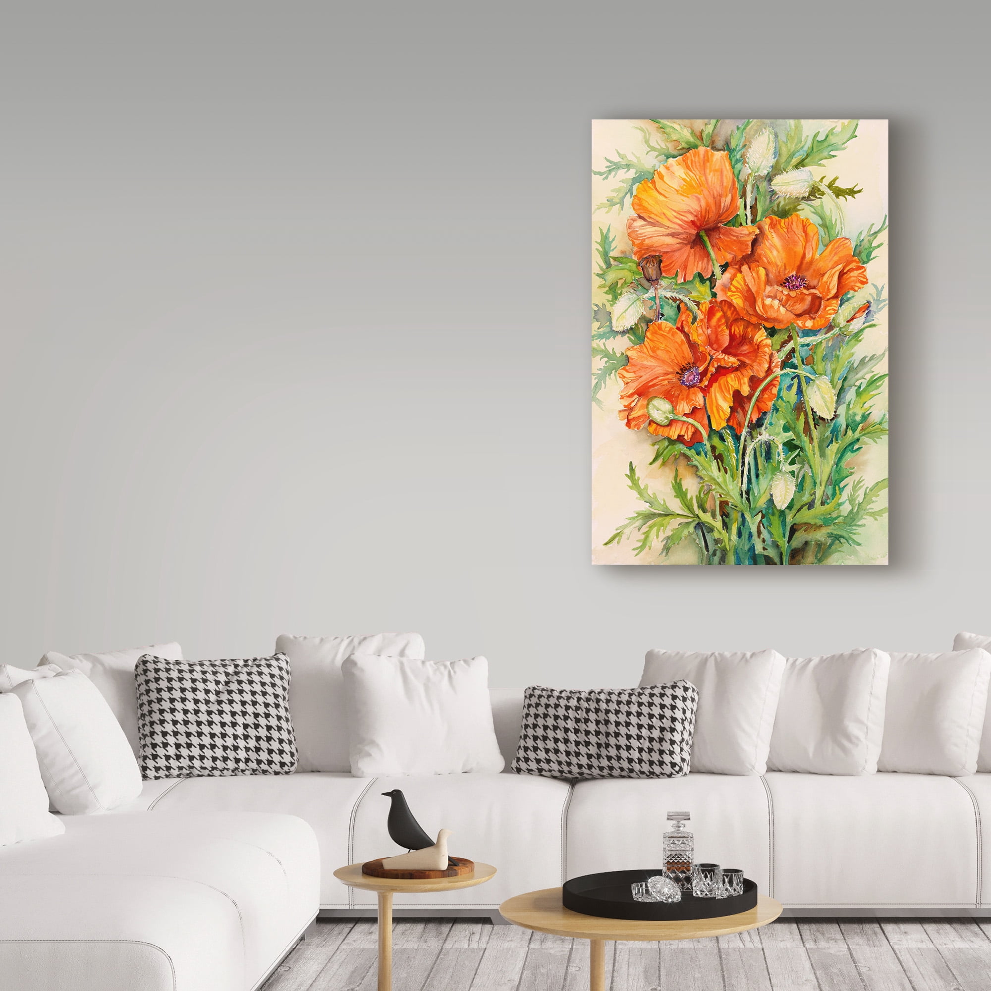 Trademark Fine Art 'Cluster Of Poppies' Canvas Art by Joanne Porter
