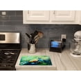 thumbnail image 2 of Carolines Treasures MW1160LCB Proud Peacock Green Glass Cutting Board - Large, 2 of 2
