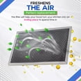 thumbnail image 4 of Range Hood Filter Replacement for 8.78” x 10.48” W10355450 Charcoal Whirlpool vent hood filter - Carbon Filter for Exhaust Fan - Filters Kitchen Odors for Ductless Vent Hoods (3 Pack), 4 of 6