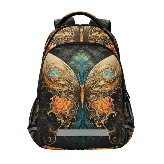 ALAZA Butterfly Backpack Elementary School Bag Bookbag Travel Rucksack