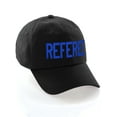 thumbnail image 2 of Classic Referee Hat Premium Cotton Low Profile Unstructured Adjustable Strapback Black Royal, 2 of 3