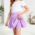 thumbnail image 5 of UAYOTSE Girls Skirts Elastic Flared Plain Tennis Skater Skirts with Built-in Shorts Kids Active Flowy Skorts,Sizes 15-16 Years, 5 of 5
