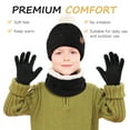 thumbnail image 6 of OZERO Warm Winter Hat and Gloves Scarf Set, Beanie Hat Winter Gloves Fleece Lining Boys / Girls, 6 of 8