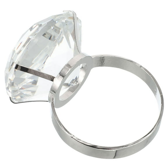 LOLIPPYY White Simulated Wedding Ring Decoration for Engagement Party with Elegant and Romantic Design