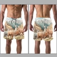 thumbnail image 3 of luoweisi Men's Beach Shorts Quick Dry Swim Trunks with Mesh Lining Alpaca XL, 3 of 5