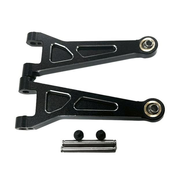 Bewildely Brazos superiores delanteros de aluminio para 1/14 MJX Hyper Go 14209 14210 brazos superiores delanteros de aluminio duraderos Kits de construcción modelo Negro