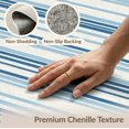 thumbnail image 6 of ODIKA 8'x10' Washable Area Rug Striped Accent With Horizontal Bands And Minimalist Border Design for King Size Bedroom Under Bed, Master Suite, Non-Shedding, Easy Care, 6 of 7