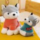 thumbnail image 2 of Cute Soft Husky Plush Toy / Rabbit Hair Husky Doll Wearing Clothes / Children's Birthday Gift / Christmas Giftcyan50cm Deng Xun unisex, 2 of 2
