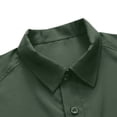 thumbnail image 6 of Fashion YLSDY Mens Casual Shirts Stylish Short Sleeve Button Up Lapel Blouse Top Solid Color Flowy Lightweight Outdoor Tee Shirt Army Green L, 6 of 6