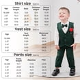 thumbnail image 6 of Toddler Boy Clothes Suit 1-6T Boys Formal Dress Shirt + Bowtie +Vest +Boutonniere +Suspender Pants Boys Gentleman Outfits Set, 6 of 12