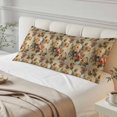 thumbnail image 4 of Retro Orange Spring Floral Body Pillow Cover 20 x 60 Inch Decorative Pillow Cover Vintage Botanical Peony Farmhouse Lumbar Pillowcase Seasonal Rectangle Cushion Case for Couch Sofa Bed Living Room, 4 of 9