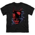thumbnail image 2 of The Batman Shadowed Headshot Kids T Shirt (Medium) for Youth Toddler Boys and Girls, Black, 2 of 5