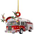 thumbnail image 1 of Navidad Decoración De Madera Camión Barco De Vapor Excavadora Camión De Bomberos Jeep Colgante Colgante Para Vacaciones Familiares Regalo De Fiesta De Navidad Eigraketly HA040840-11, 1 of 6