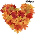 thumbnail image 1 of 400PCS Artificial Maple Leaves Lifelike Assorted Color Autumn Leaves Silk Leaves, 1 of 7