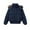 Navy, variant on Mercatoo Kids Girls Crop Puffer Jacket Hooded Zip Up Lightweight Padded Down Coat Winter Warm Windproof Outerwear