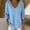 *Light Blue, variant on ClodeEU Women Striped Long Sleeve T Shirt ,V Neck Blouse , Loose Casual Tops Black,Womens Plus XXXL
