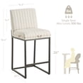thumbnail image 4 of VKNOW Sets of 2 Bar Stools with Thickened Metal Frame, Mid Back 26 Inch Counter Height Upholstered Modern Bar Chairs for Kitchen Island,Beige, 4 of 9