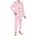 thumbnail image 2 of DISNIMO Axolotl Cherry Blossom Pjs for Girls Kids Size 7-8 Preppy Pjs Sets 2 PCS for Boys Pajamas Long Sleeve Cotton Pjs Sets Elastic Waist Sleep Wear Long Nightwear with Pockets, 2 of 7